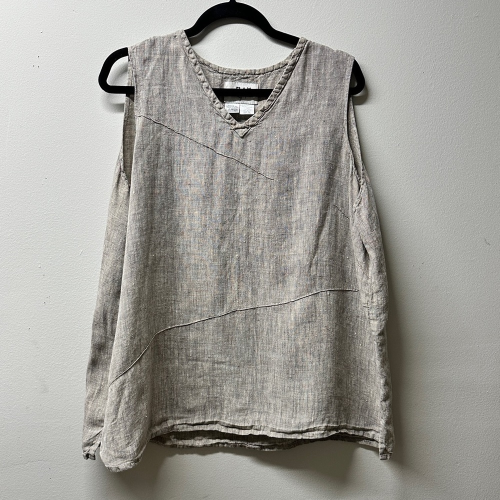 FLAX Linen flax sleeveless shirt